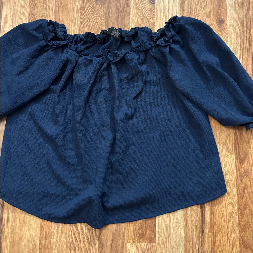 Rue21 Navy Off-Shoulder Blouse